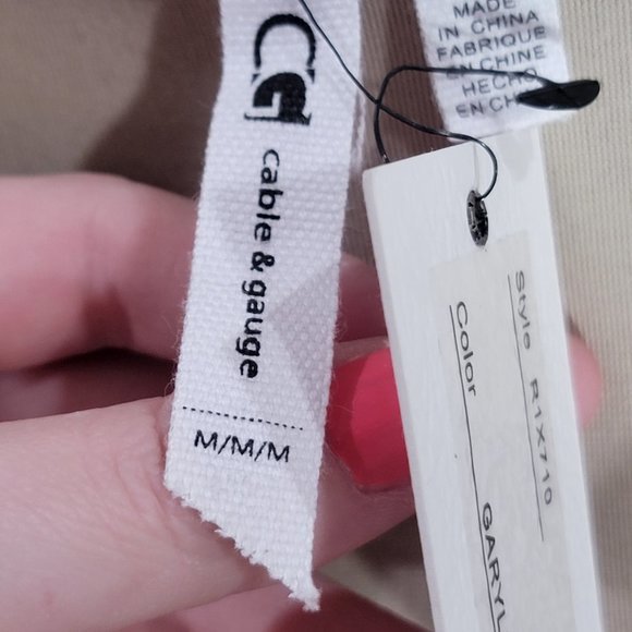 Cable & Gauge GaryLinen Tunic Medium Sweater Tunic 1/4 Zip Medium New Tags - Picture 4 of 9